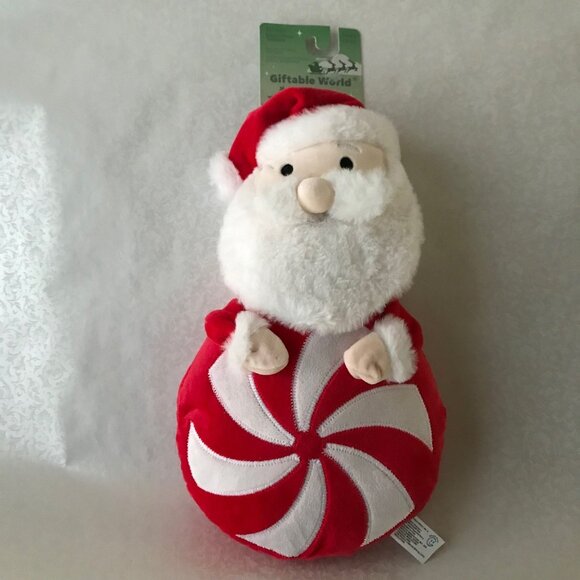 Giftable World 13" Jumbo Peppermint Nick w Squeaky Santa Claus Christmas - Picture 6 of 7